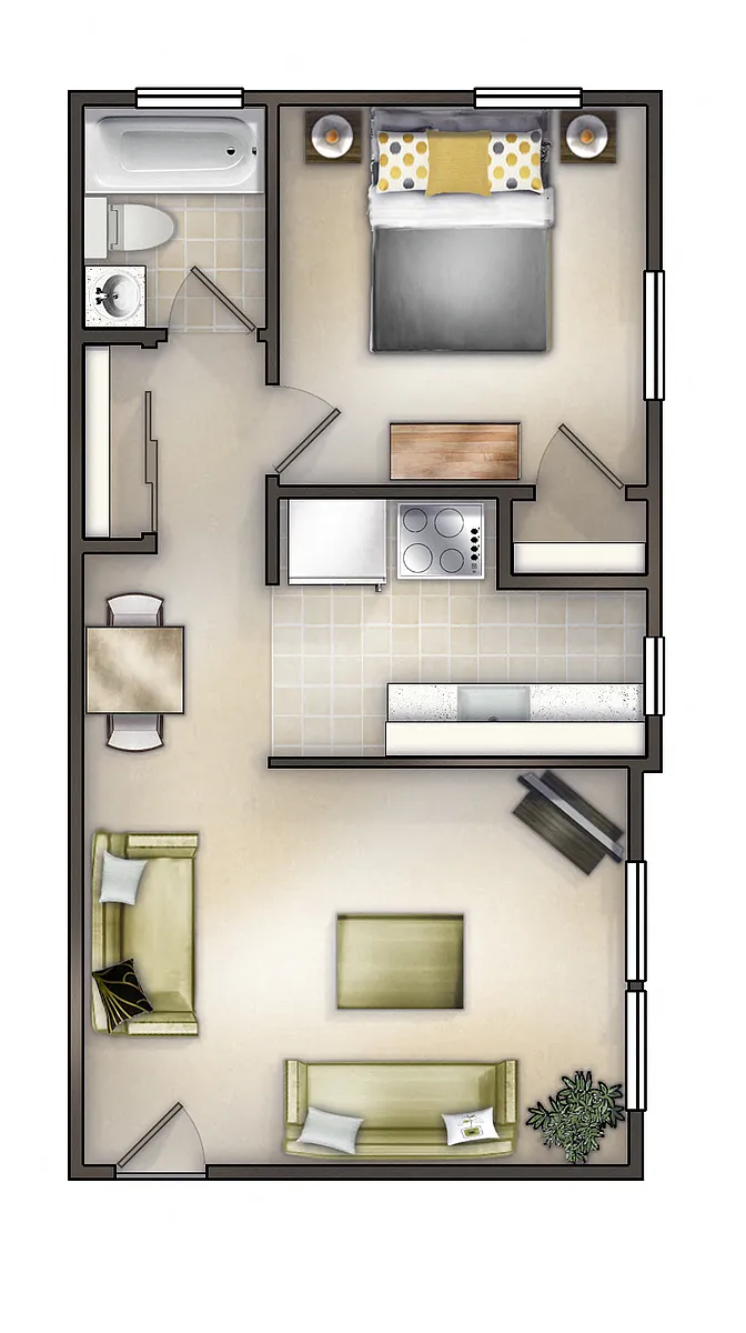 Floor plan 1 Bedroom