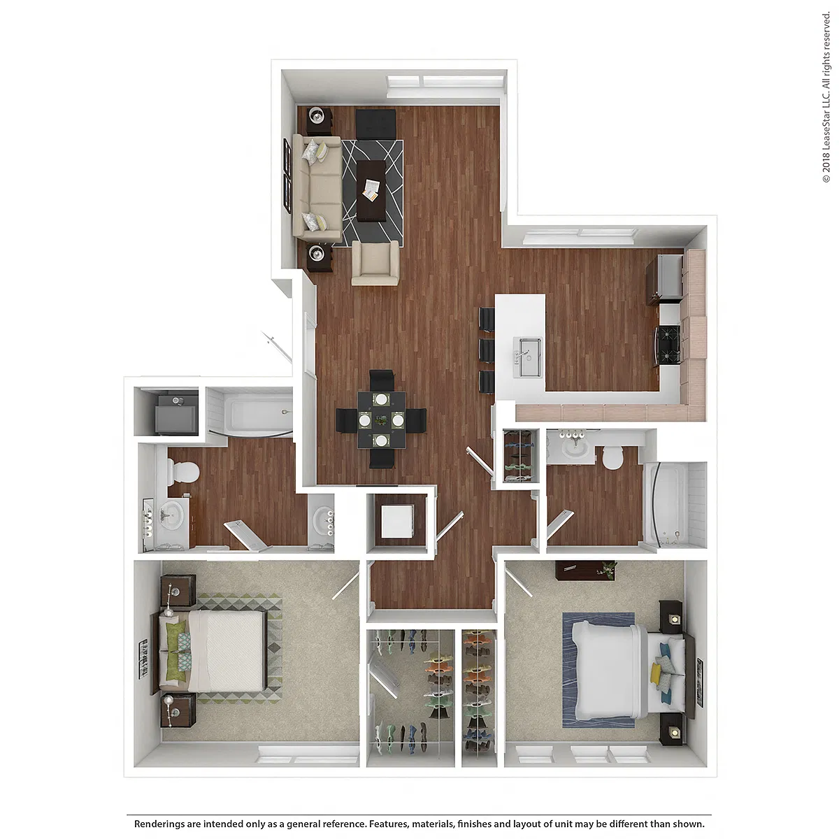 Floor plan 2x2B