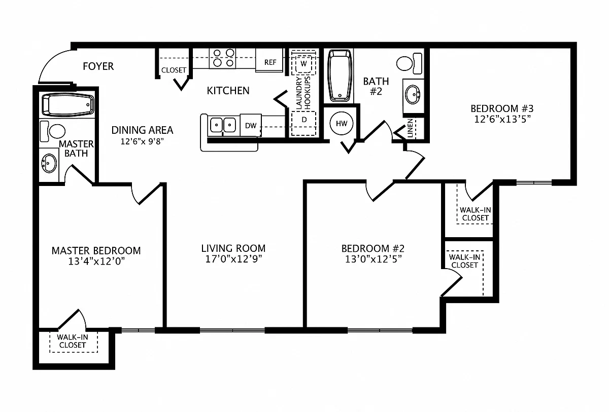 Floor plan 3 Bedroom