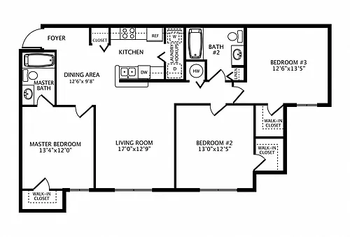 Floor plan 3 Bedroom