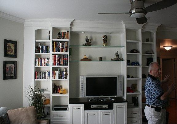 Built in entertainment area 