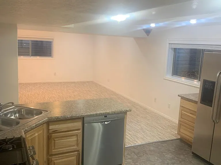 Nearly new kitchen looking in dining area and living room from your separate entrance.