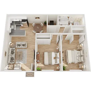 Floor plan Two Bedroom One Bath Remodel