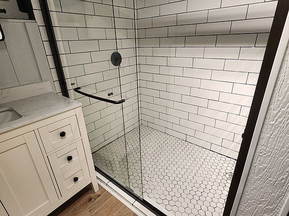 Large walk-in shower