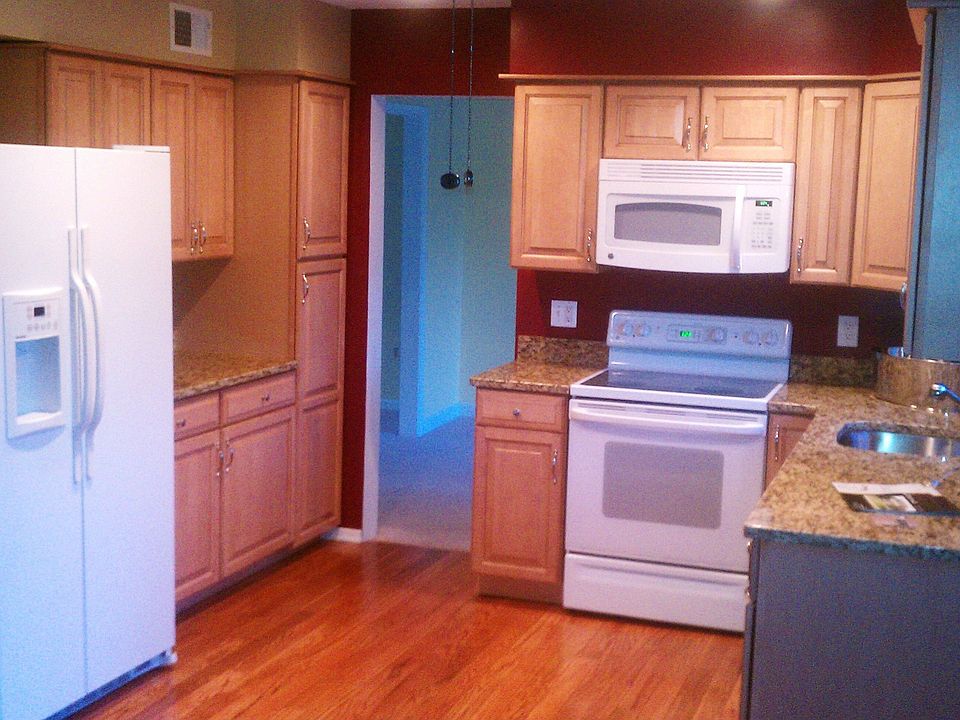 New maple cabinets and granite countertops now in!