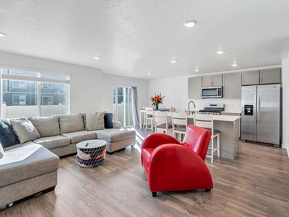 Main level living space from entry way.