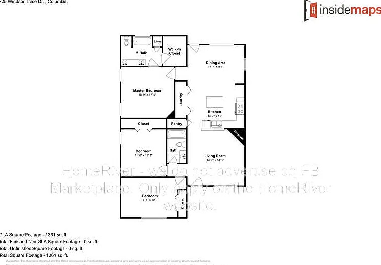 3 bed, 2.0 bath, 1307 sqft, $1,750 — Photo 2