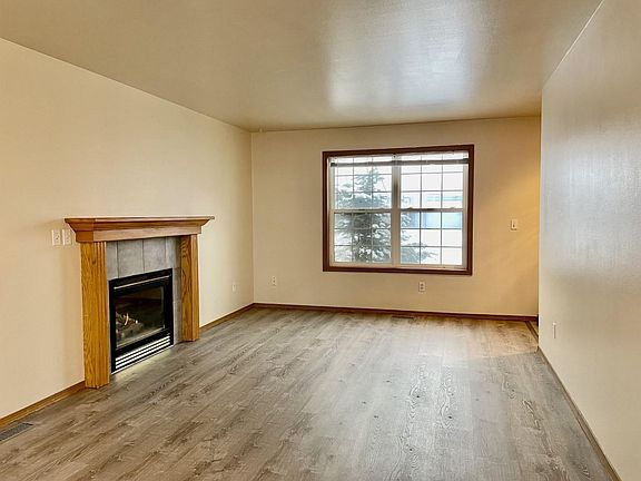 Living room are with gas fireplace