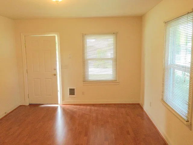front door & living room