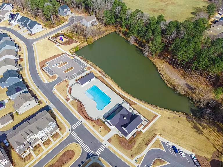 Clubhouse and pool with additional parking for events
