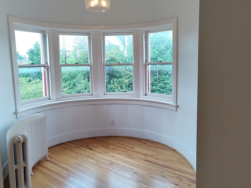 Circular windows view from the turret portion of the NE bedroom.