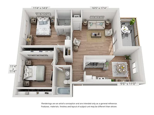Floor plan 2X2 A