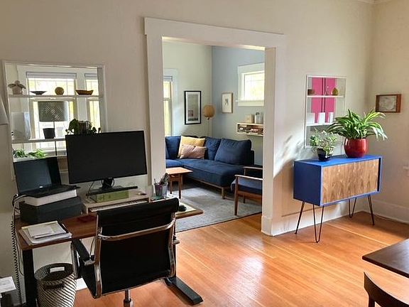 Dining room into living room.