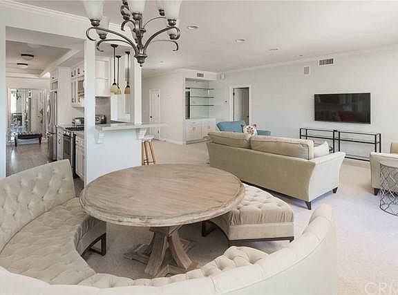 Dining, kitchen, living