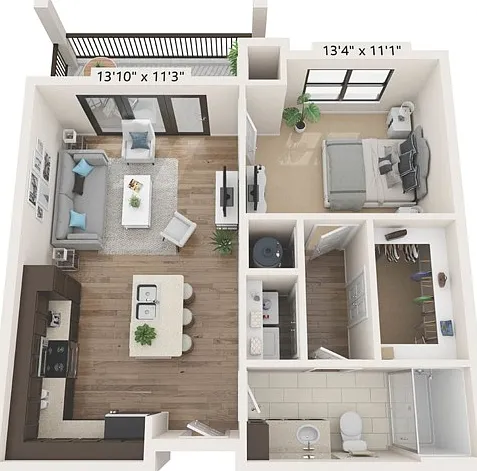 A1 | 1x1 | 678 sq ft A1 | 1x1 | 678 sq ft