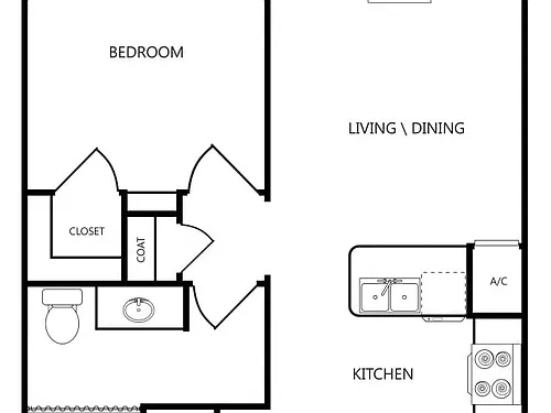Floor plan One Bedroom