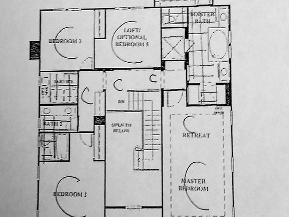 The second floor layout, except reversed.