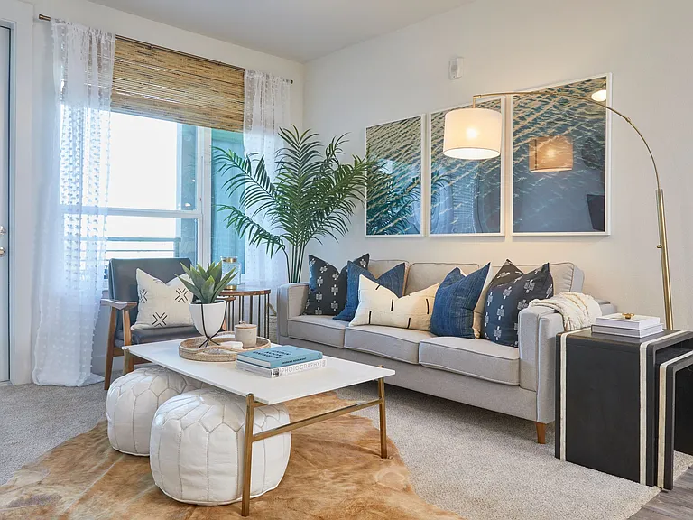 Living Room with Door to Patio/Balcony