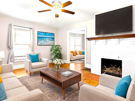 Generous size living room with lots of natural light