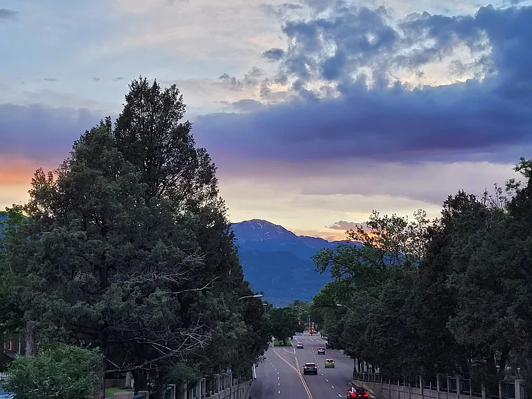 Mountain views from the adjacent trail