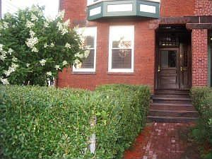 Closer view from outside: first floor only