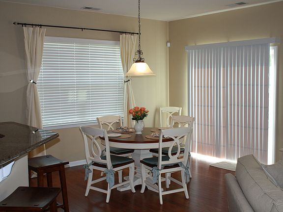 Well lit breakfast area