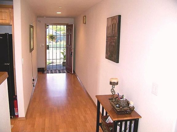 View down entry hall