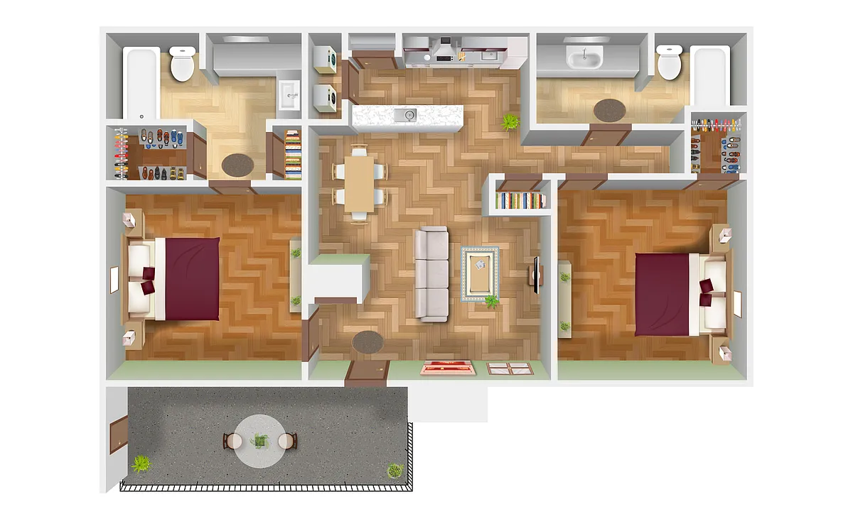 Floor plan 2X2