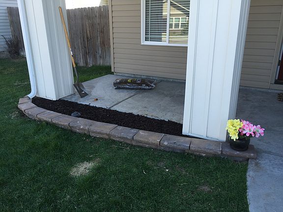 Landscaped front porch