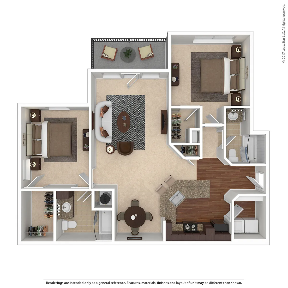 Floor plan 2 Bedroom Craftsman Select