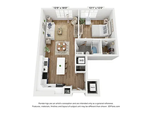 Floor plan 1E