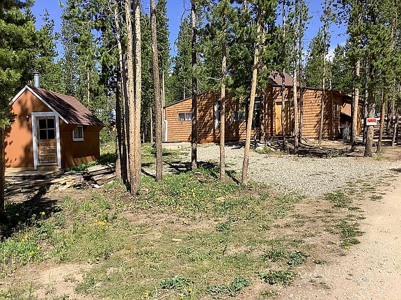Main cabin and bunkhouse. 