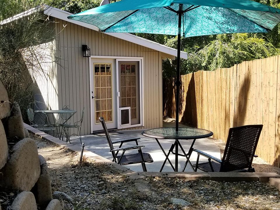 Back patio looking south towards house