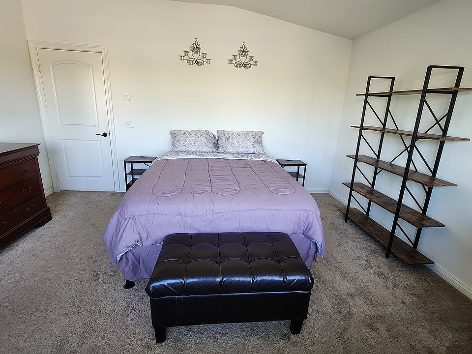 Spacious Room with storage space. Queens sized bed. 2 nightstands with USB and AC outlets. Shelving for whatever.