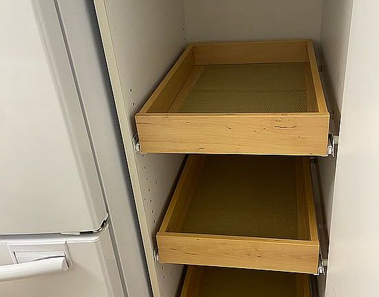Pantry pull out drawers