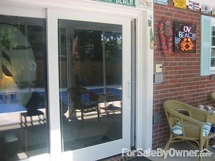 pella sliding door back porch