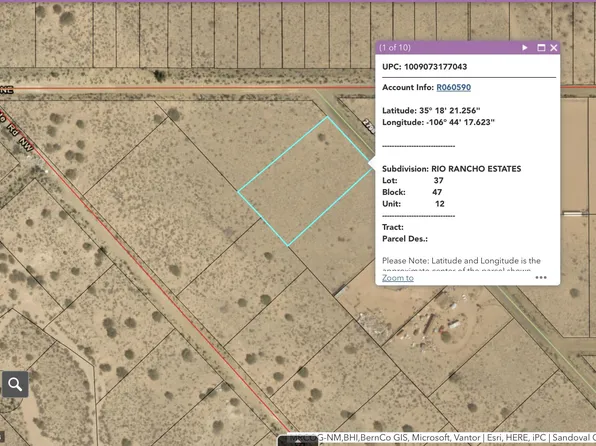 Sub Rio Rancho Ests NE Lot 37, Rio Rancho, NM 87144