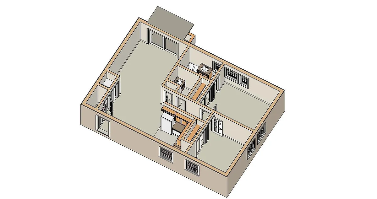 Floor plan 2B-2B