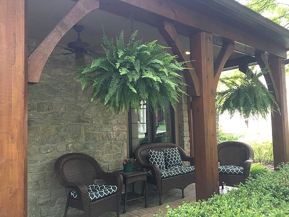 Covered Front Porch with Fan