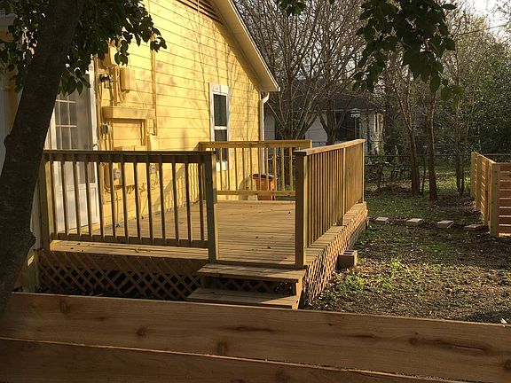 Fenced yard and deck