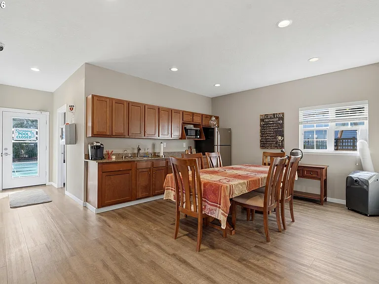 Kitchen area in clubhouse