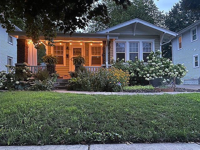 Cute front porch with swing