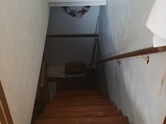 Looking down to the basement
