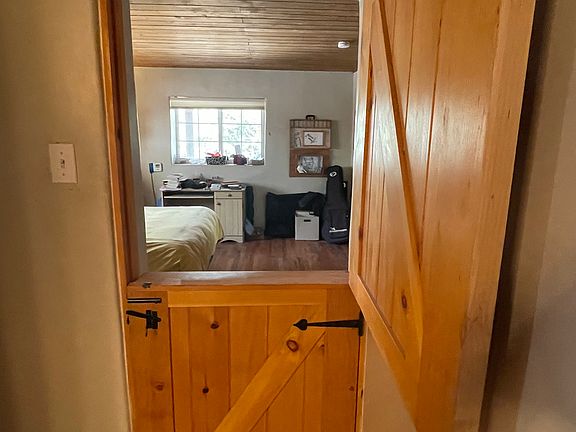 Door leading from bedroom to bathroom