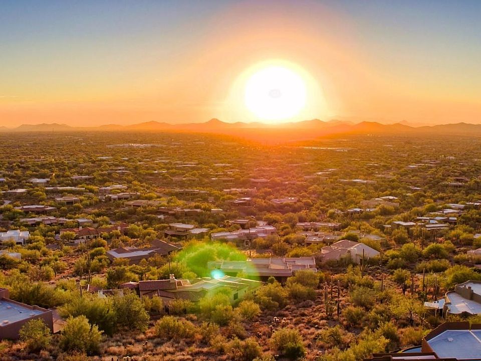 sunset view from top of lot