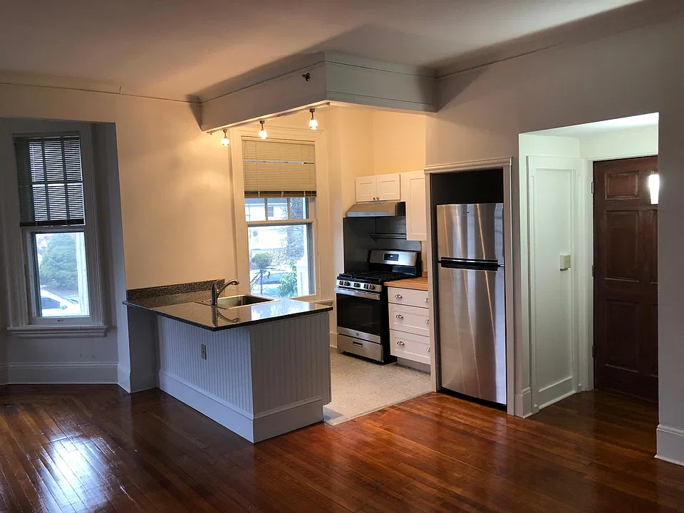 Completely renovated kitchen area with new appliances, granite counter top and butcher block.