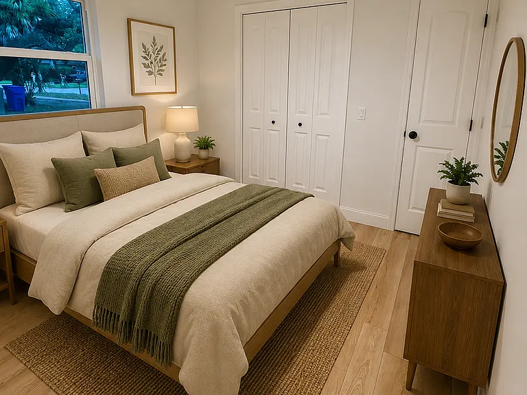 Digital staging of Bedroom 1