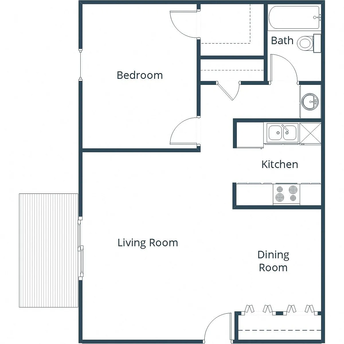 Floor plan One Bedroom 11A