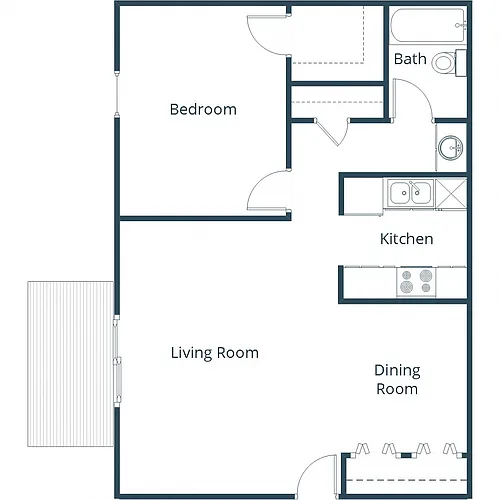 Floor plan One Bedroom 11A
