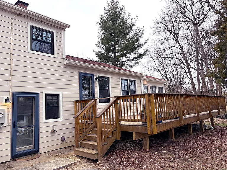 Back deck. Granite patio has been renovated..see other patio image for latest condition.